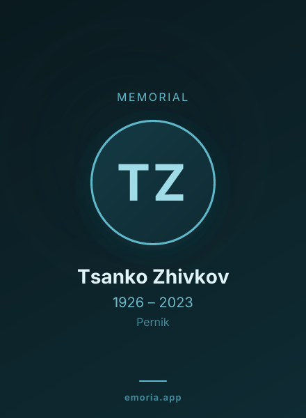 Memorial portrait of Tsanko Zhivkov