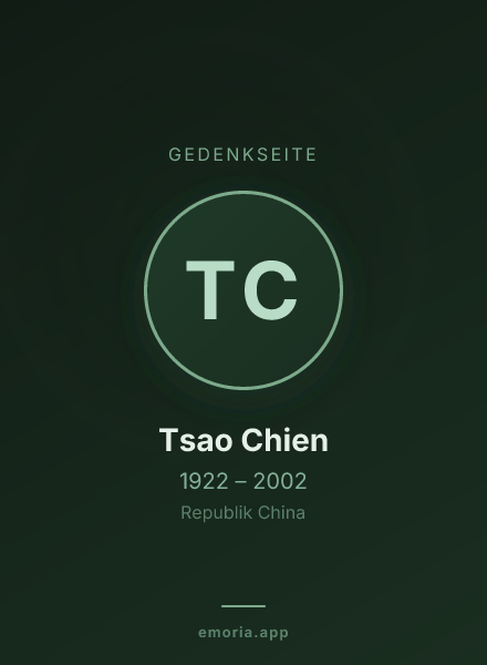 Gedenkportrait von Tsao Chien