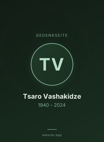 Gedenkportrait von Tsaro Vashakidze