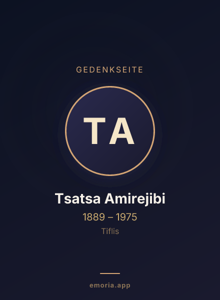 Gedenkportrait von Tsatsa Amirejibi