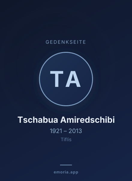Gedenkportrait von Tschabua Amiredschibi