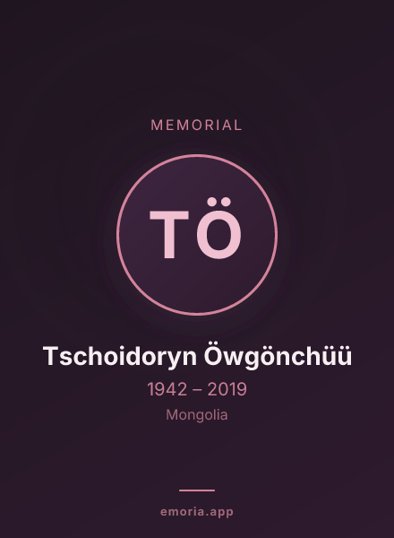 Memorial portrait of Tschoidoryn Öwgönchüü