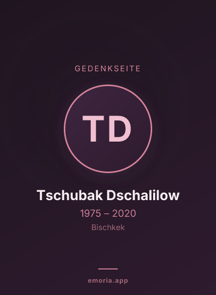 Gedenkportrait von Tschubak Dschalilow