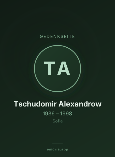 Gedenkportrait von Tschudomir Alexandrow