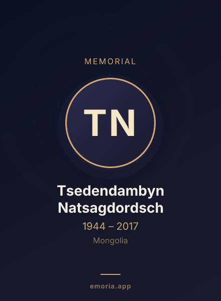 Memorial portrait of Tsedendambyn Natsagdordsch
