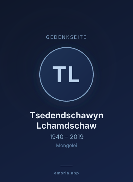 Gedenkportrait von Tsedendschawyn Lchamdschaw