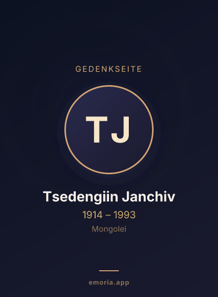 Gedenkportrait von Tsedengiin Janchiv
