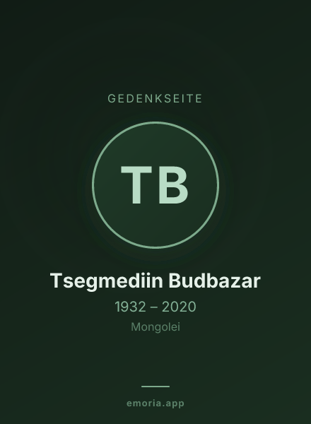 Gedenkportrait von Tsegmediin Budbazar
