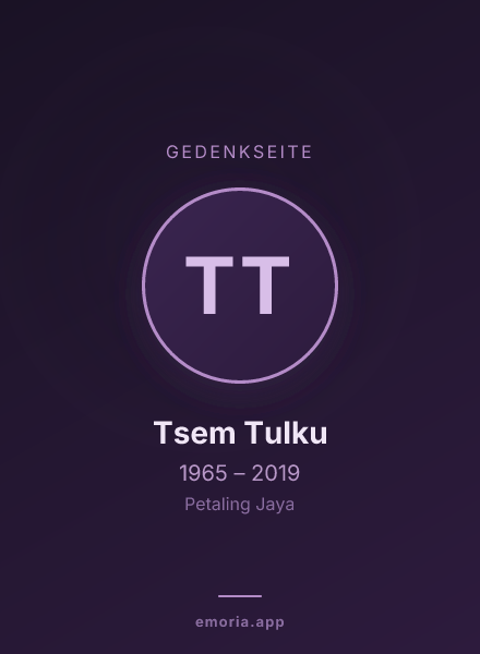 Gedenkportrait von Tsem Tulku