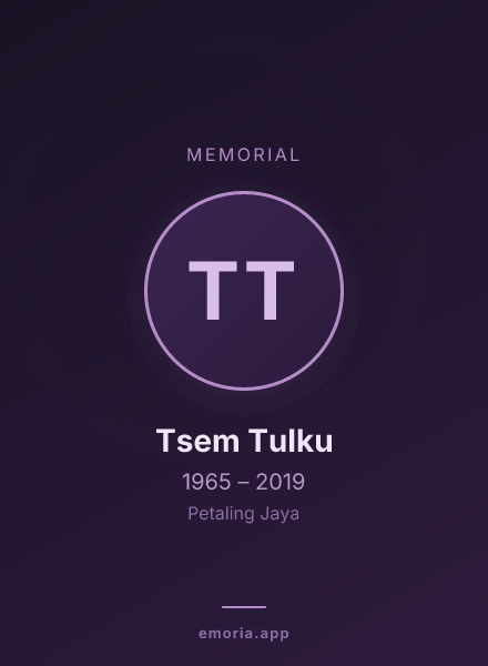 Memorial portrait of Tsem Tulku
