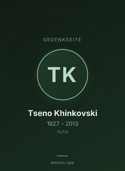 Gedenkportrait von Tseno Khinkovski