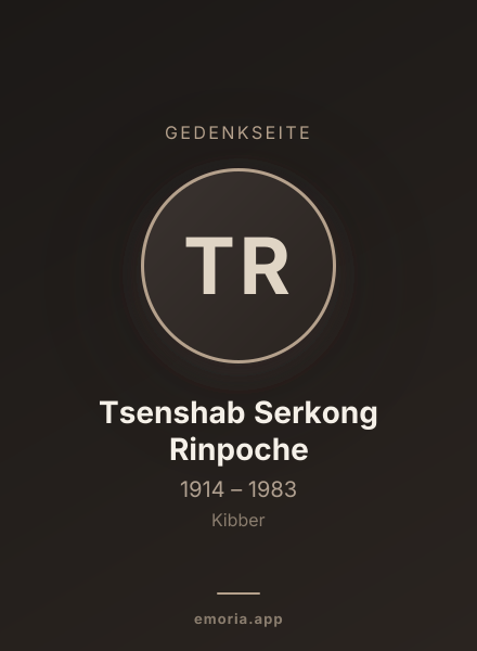 Gedenkportrait von Tsenshab Serkong Rinpoche