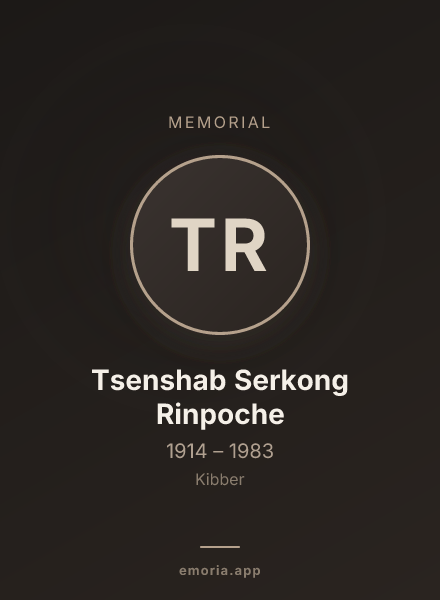 Memorial portrait of Tsenshab Serkong Rinpoche
