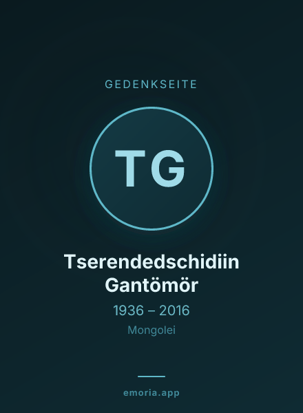 Gedenkportrait von Tserendedschidiin Gantömör
