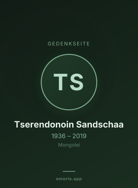 Gedenkportrait von Tserendonoin Sandschaa