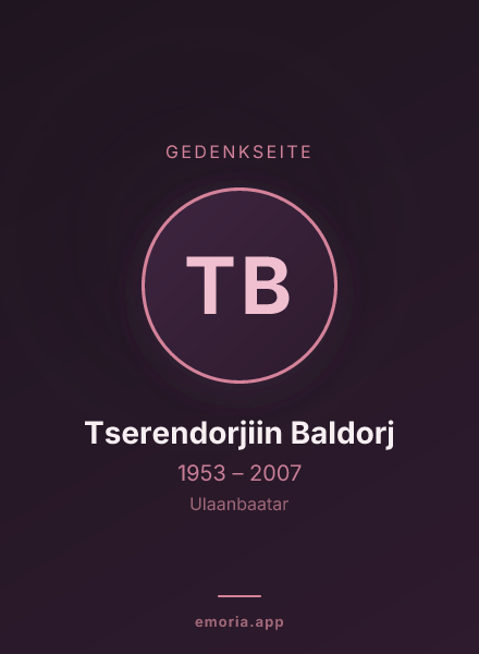 Gedenkportrait von Tserendorjiin Baldorj
