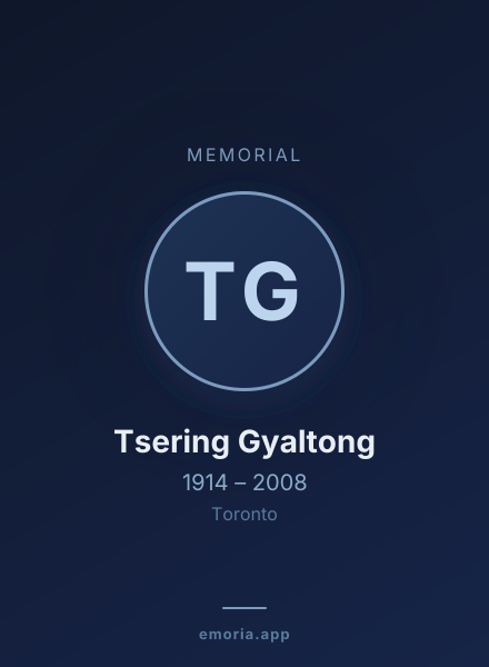 Memorial portrait of Tsering Gyaltong