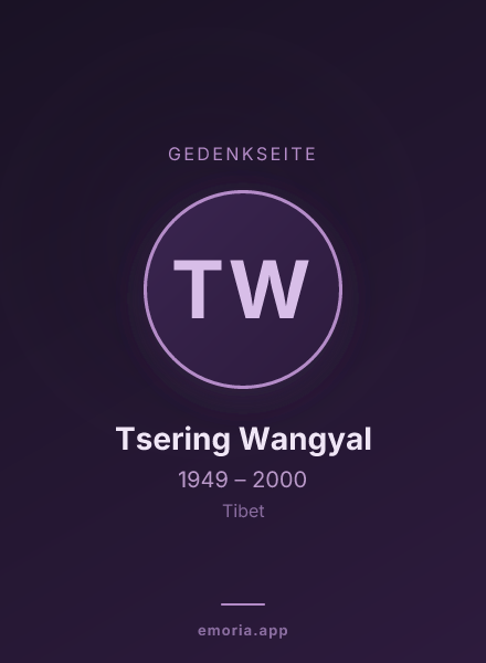 Gedenkportrait von Tsering Wangyal