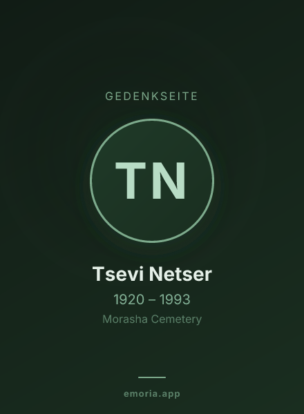 Gedenkportrait von Tsevi Netser