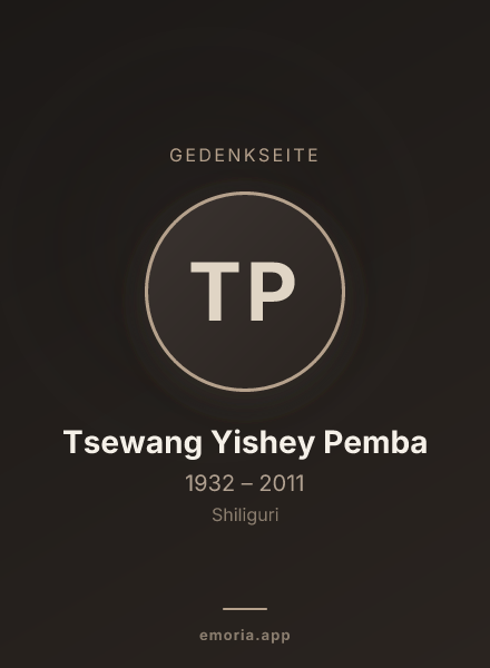 Gedenkportrait von Tsewang Yishey Pemba
