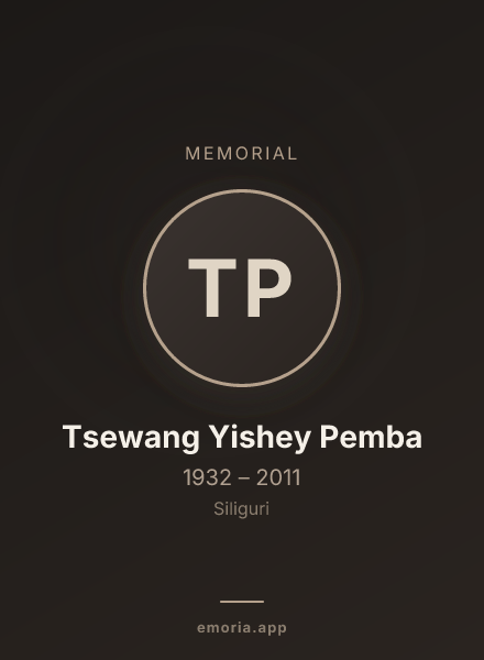 Memorial portrait of Tsewang Yishey Pemba
