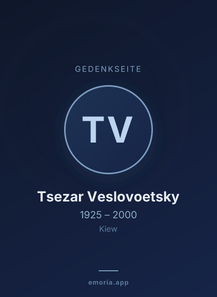 Gedenkportrait von Tsezar Veslovoetsky