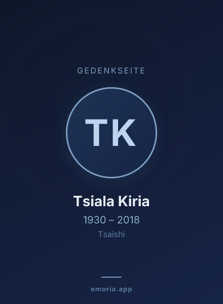 Gedenkportrait von Tsiala Kiria