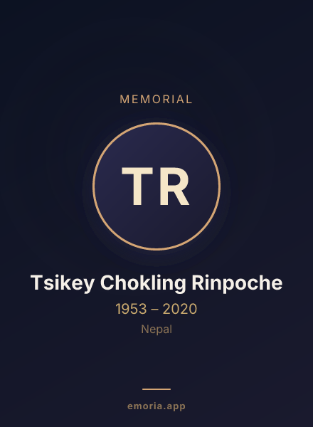 Memorial portrait of Tsikey Chokling Rinpoche