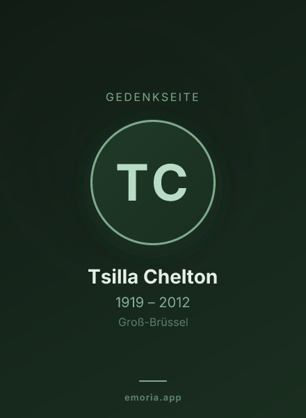 Gedenkportrait von Tsilla Chelton