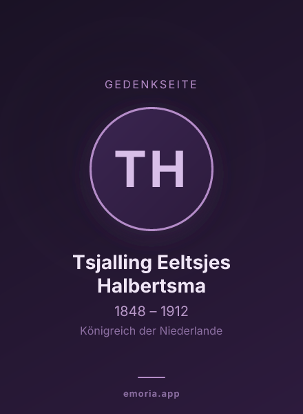 Gedenkportrait von Tsjalling Eeltsjes Halbertsma