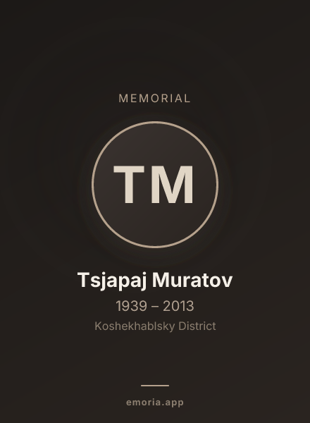 Memorial portrait of Tsjapaj Muratov