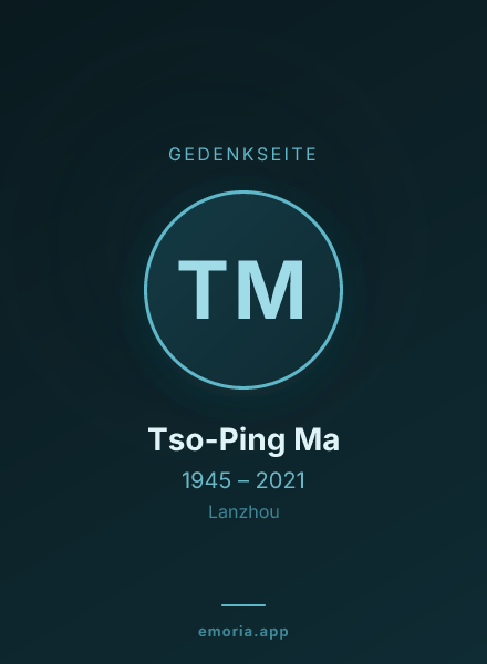 Gedenkportrait von Tso-Ping Ma