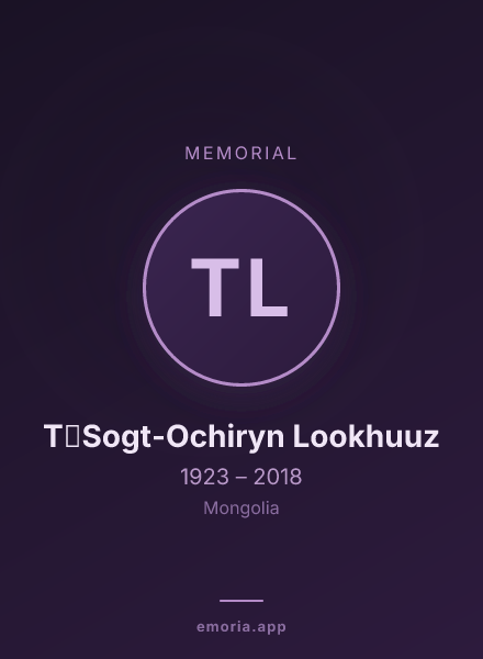 Memorial portrait of T͡Sogt-Ochiryn Lookhuuz
