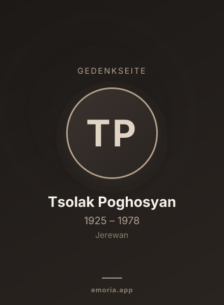 Gedenkportrait von Tsolak Poghosyan