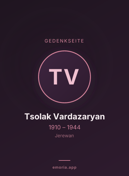 Gedenkportrait von Tsolak Vardazaryan