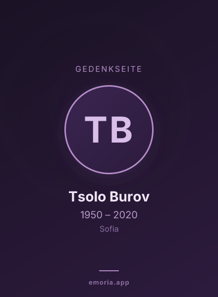 Gedenkportrait von Tsolo Burov