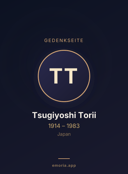 Gedenkportrait von Tsugiyoshi Torii