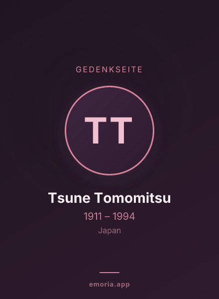 Gedenkportrait von Tsune Tomomitsu