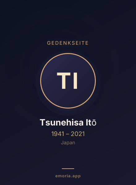 Gedenkportrait von Tsunehisa Itō