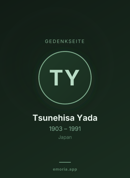 Gedenkportrait von Tsunehisa Yada