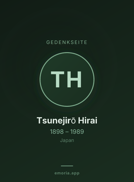 Gedenkportrait von Tsunejirō Hirai