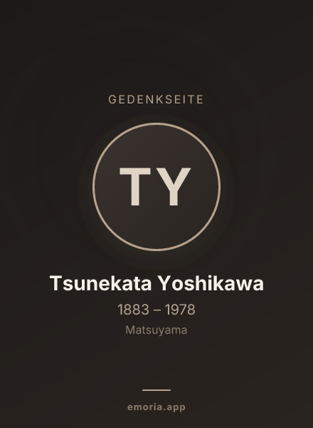 Gedenkportrait von Tsunekata Yoshikawa