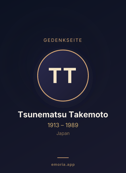 Gedenkportrait von Tsunematsu Takemoto
