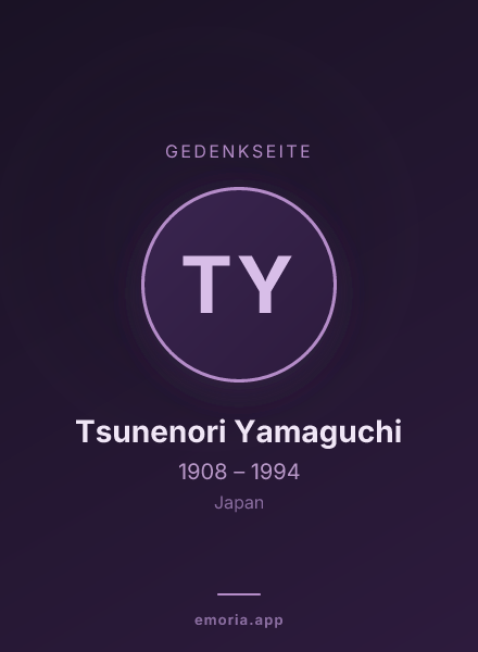 Gedenkportrait von Tsunenori Yamaguchi