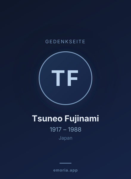 Gedenkportrait von Tsuneo Fujinami