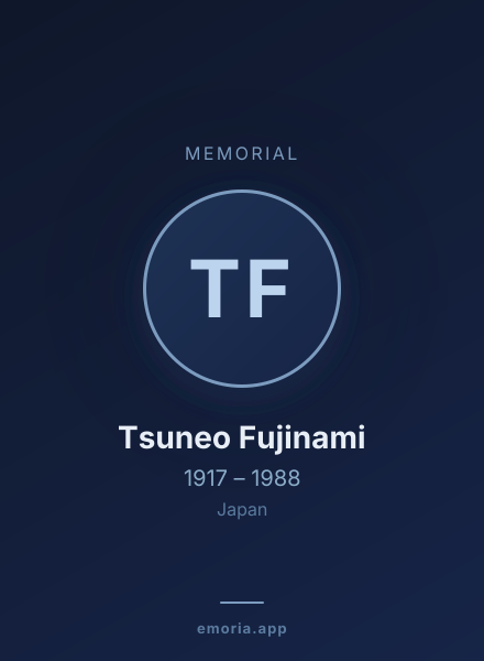 Memorial portrait of Tsuneo Fujinami
