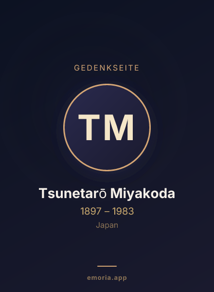 Gedenkportrait von Tsunetarō Miyakoda