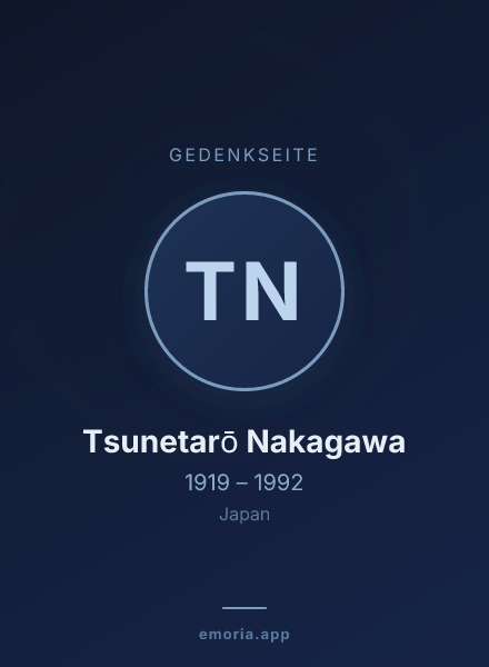 Gedenkportrait von Tsunetarō Nakagawa