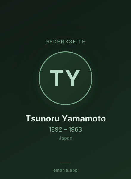Gedenkportrait von Tsunoru Yamamoto