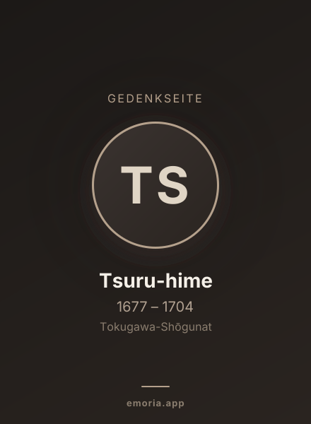 Gedenkportrait von Tsuru-hime